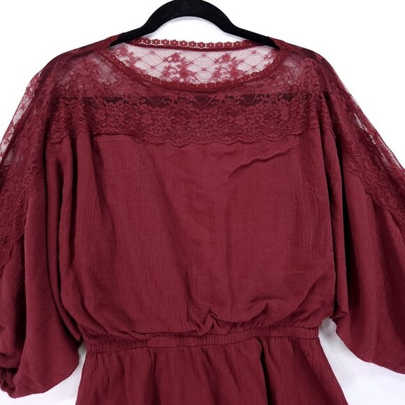 Free People Rare Vintage Leaf Tag Womens Tunic Top Size Small Lace Trim Y2K - Picture 3 of 15